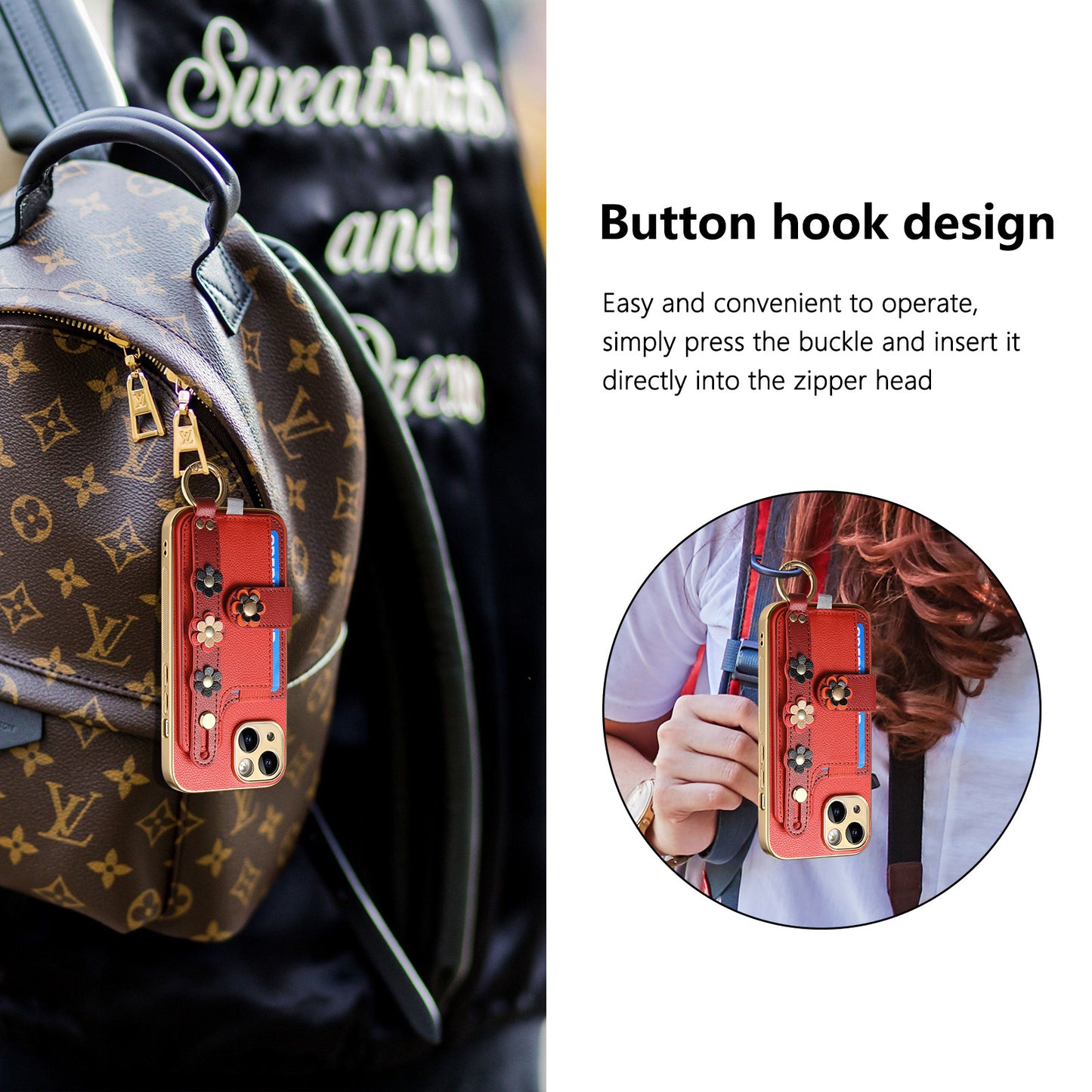 Colorful Leather Flower Case Cover for iPhone
