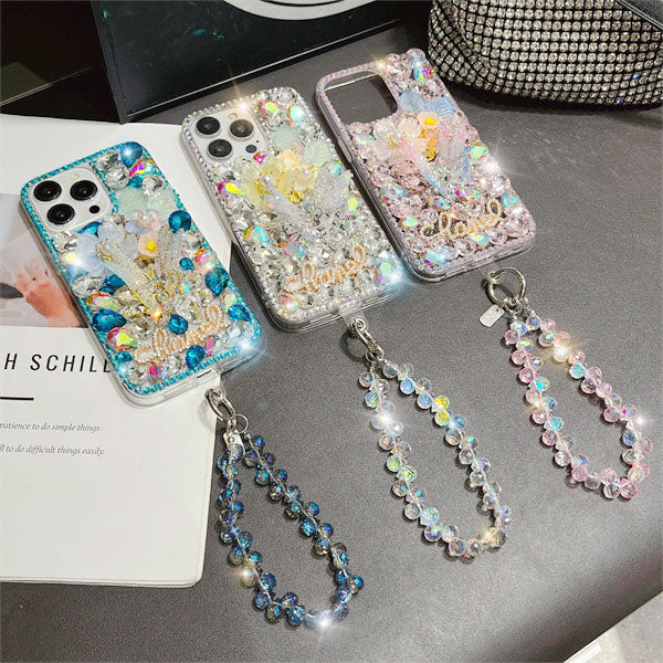 Cubic Crystal Flower Case Cover for iPhone