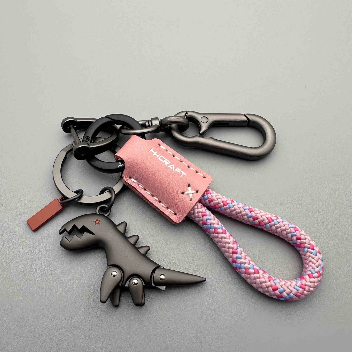 Aluminum Alloy Dinosaur Charm Paired with a Hand-woven Bracelet-🔥Second Item at 40% OFF