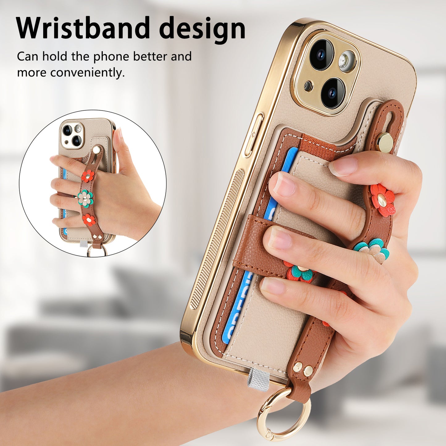 Colorful Leather Flower Case Cover for iPhone