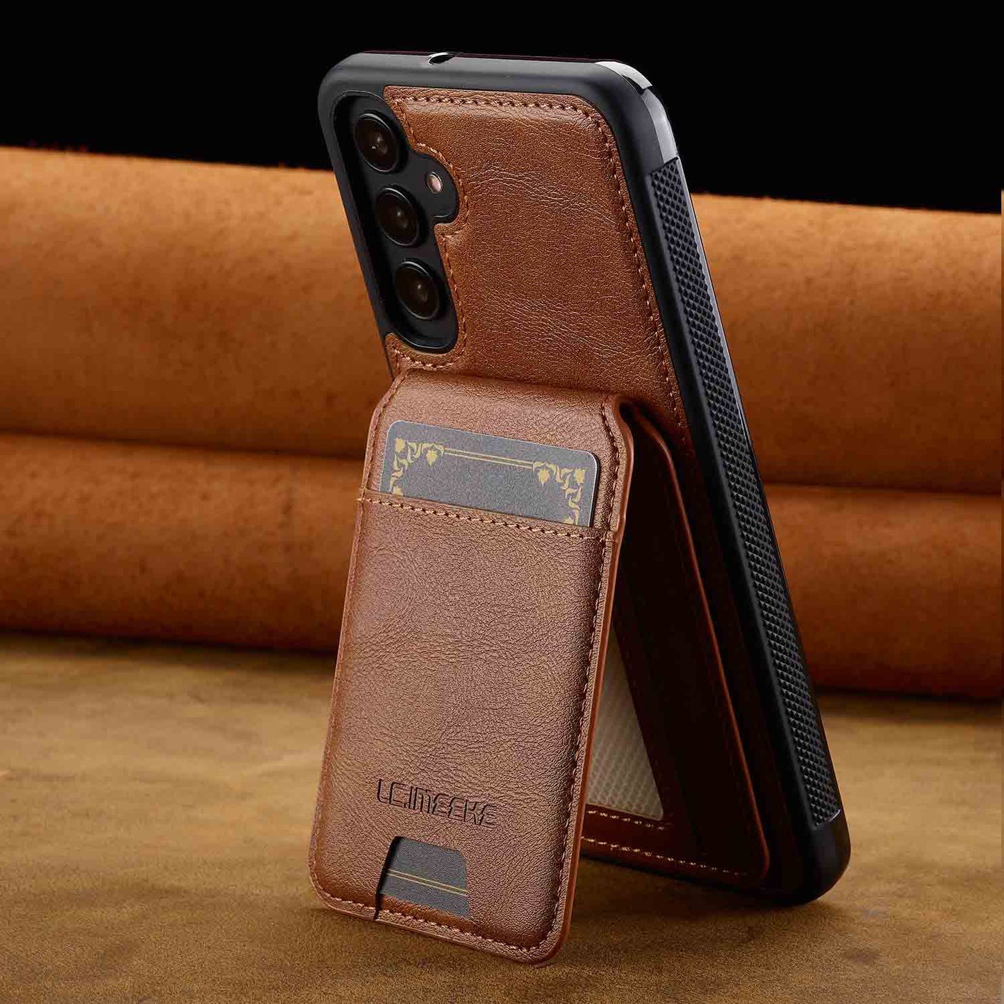 Magnetic Holder Card Case Cover for Samsung S Series
