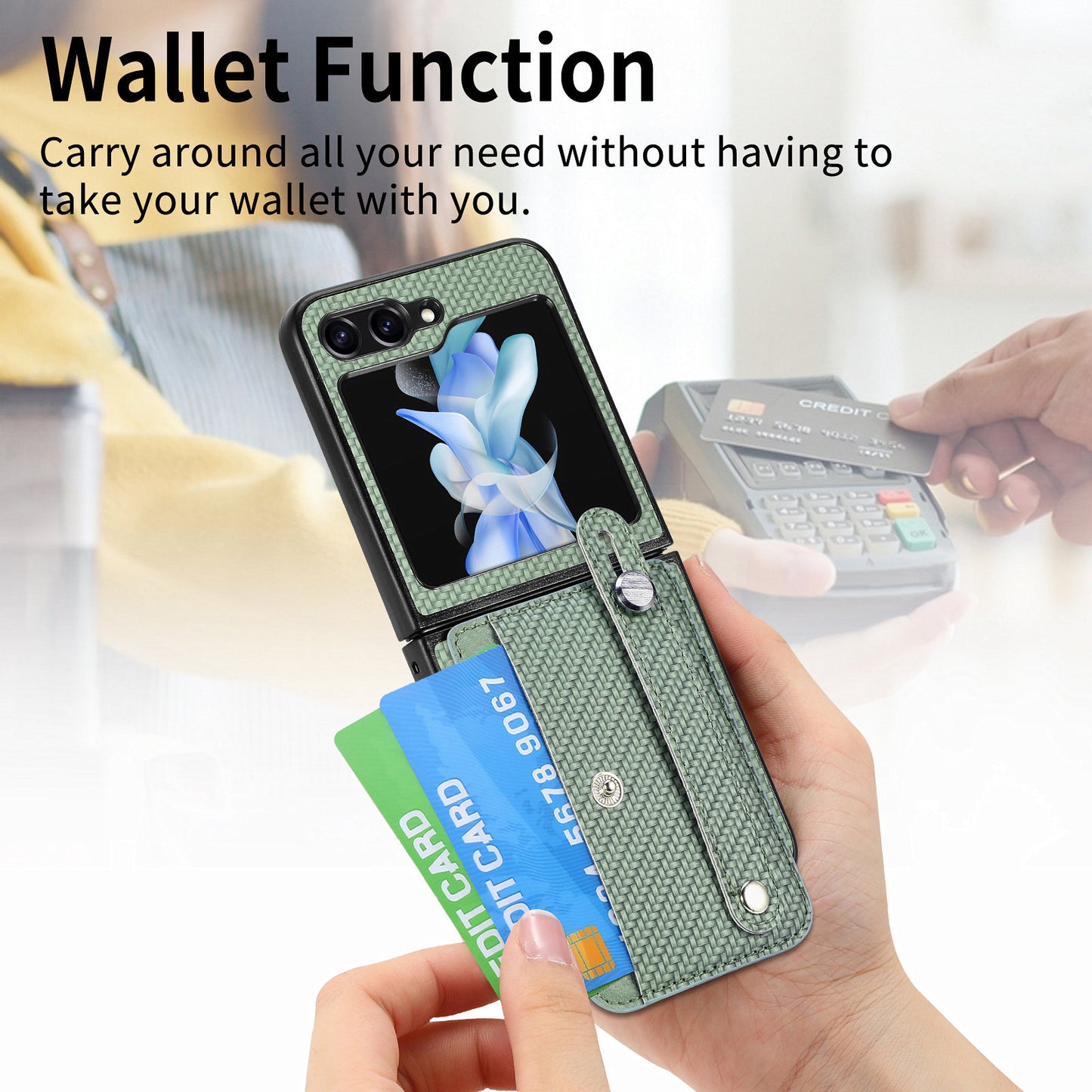 Braided Wristband Case Cover for Samsung Flip Serie