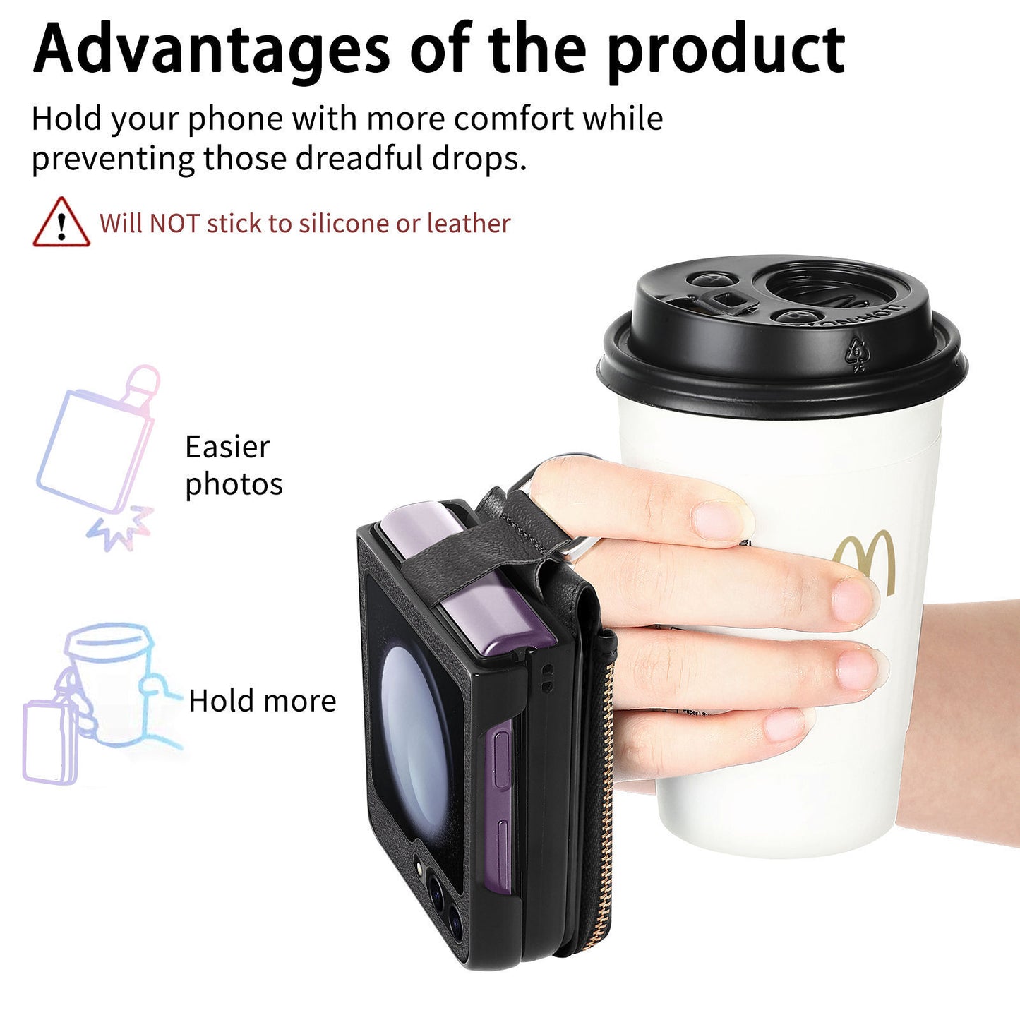 Carabiner Wallet Case Cover for Samsung Flip Serie