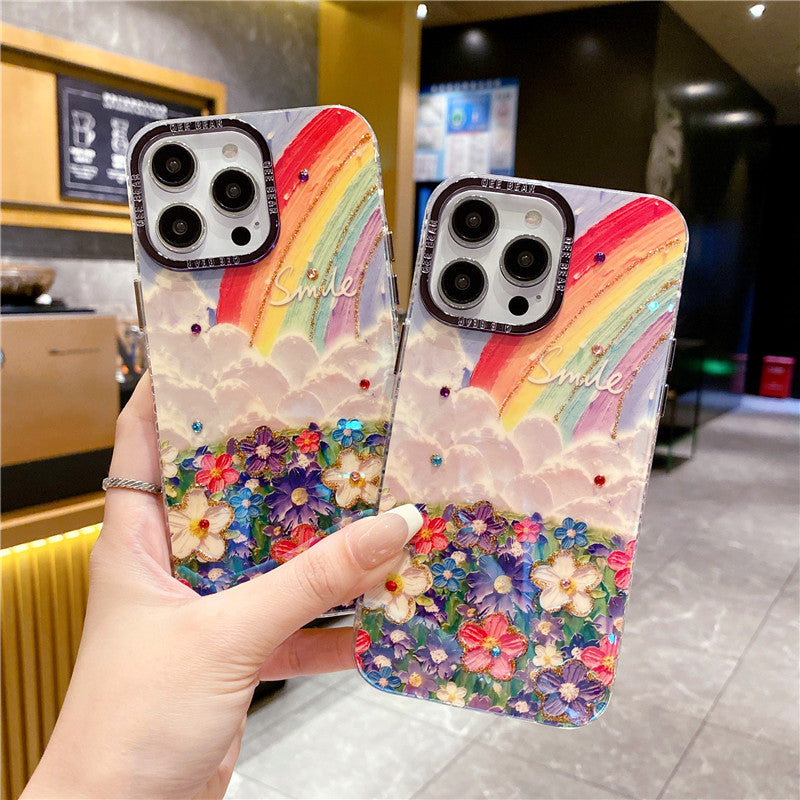 Rainbow Waterfall Flower Sea Case Cover for iPhone