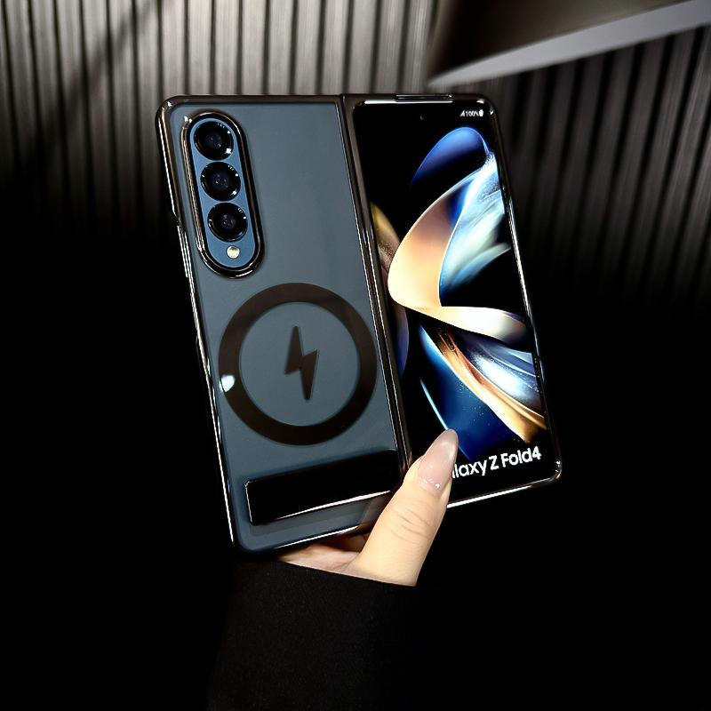 Electroplated Transparent Anti-oxidation Magnetic Case Cover for Samsung Fold Series