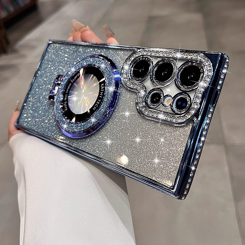 Dazzling Folding Bracket That Sparkles Case Cover for Samsung S Series