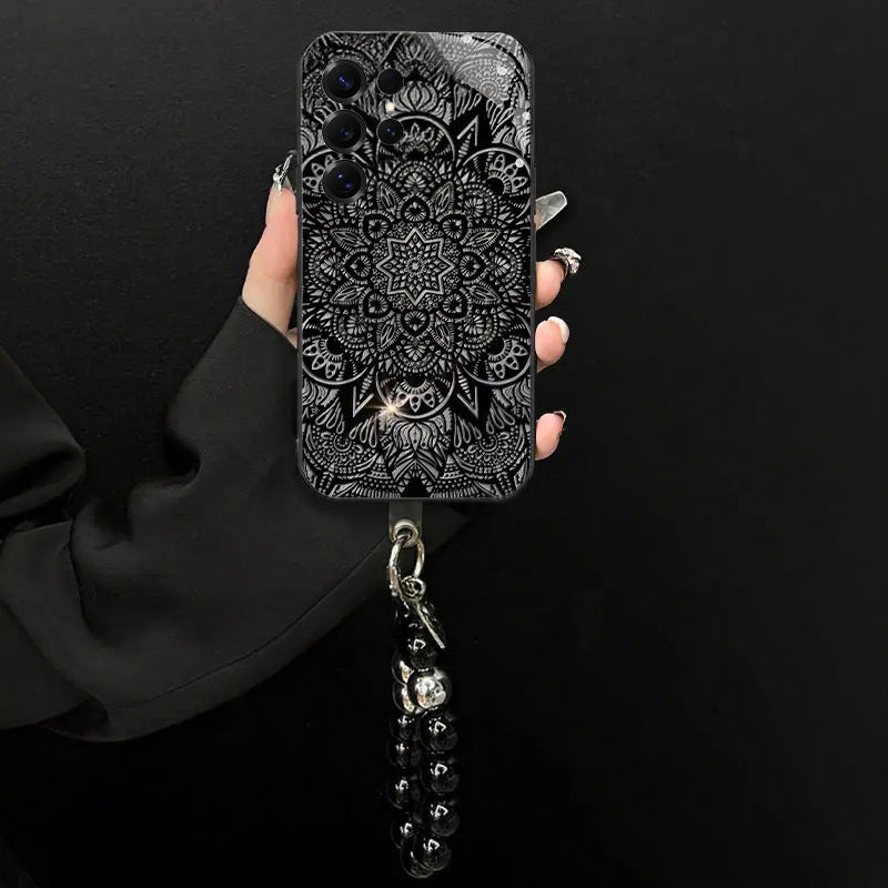 Black Five-angle Flower Case Cover for Samsung S Series - Get a FREE Exquisite Diamond Bracelet!🔥