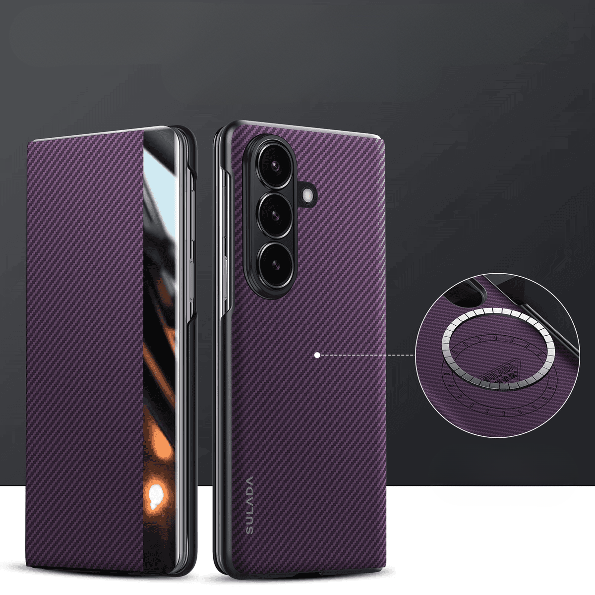 Carbon Fibre Textured Case Cover for Samsung Fold Series - Buy 2: FREE SHIPPING🛫 & 40% OFF 2nd🔥