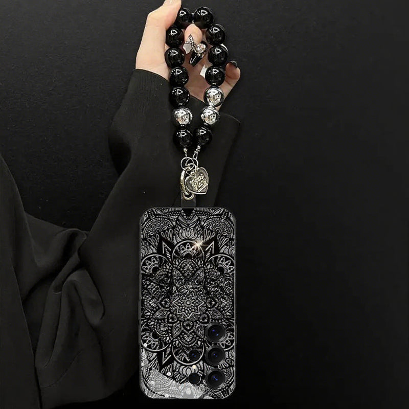 Black Five-angle Flower Case Cover for Samsung S Series - Get a FREE Exquisite Diamond Bracelet!🔥