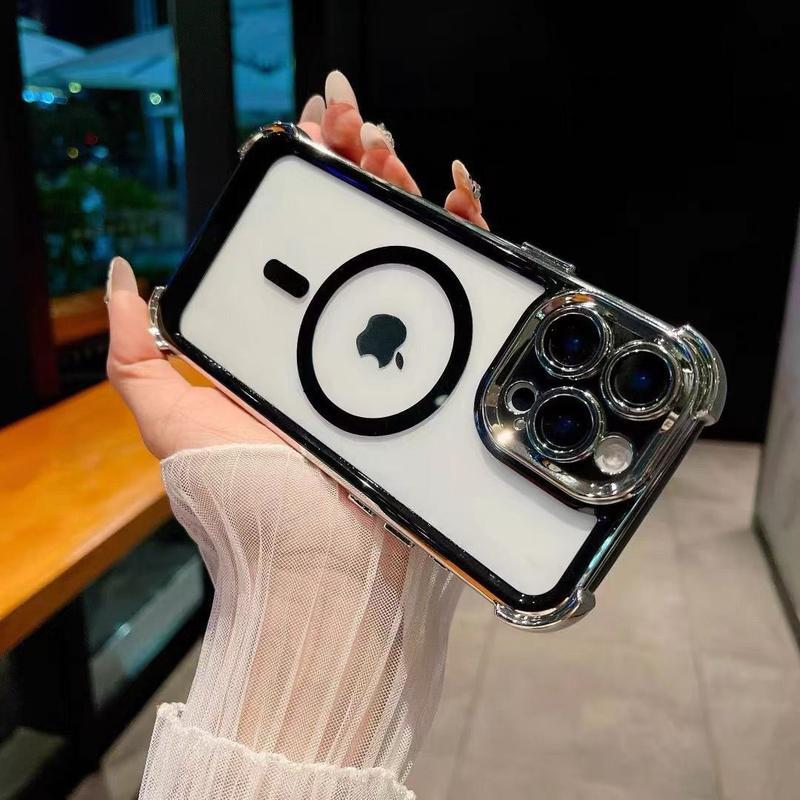 Anti-collision Transparent Magnetic Case Cover for iPhone