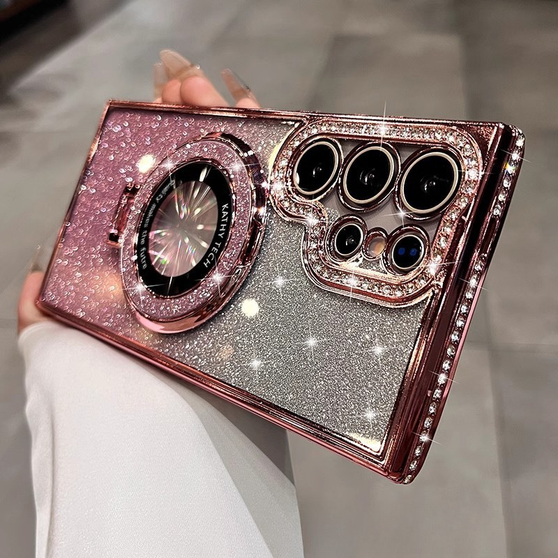 Dazzling Folding Bracket That Sparkles Case Cover for Samsung S Series