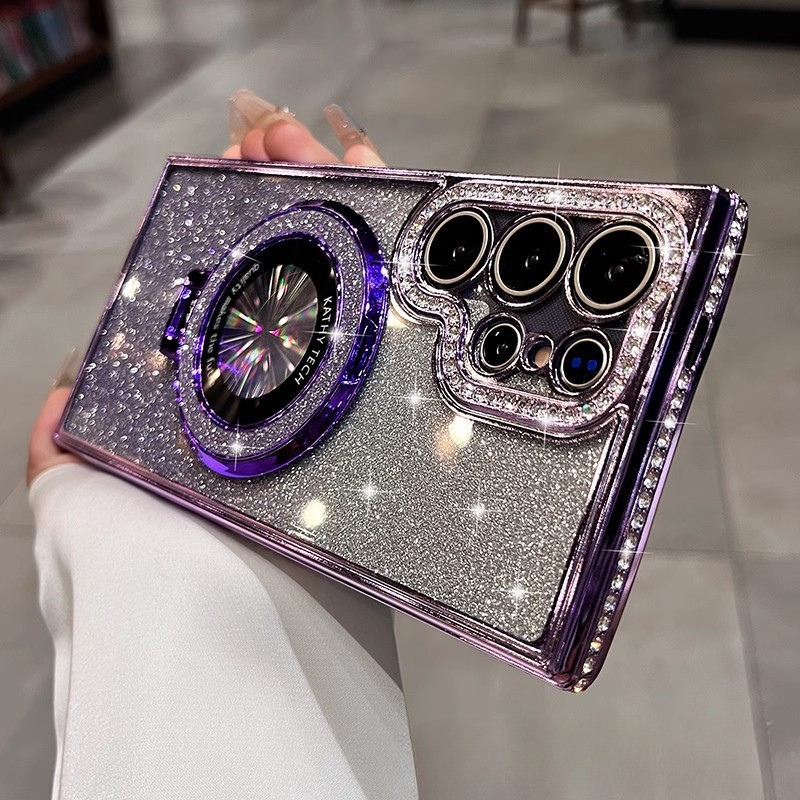 Dazzling Folding Bracket That Sparkles Case Cover for Samsung S Series