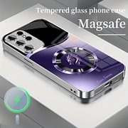 Dragon Ring Magsafe Tempered Glass Case Cover for Samsung S Series