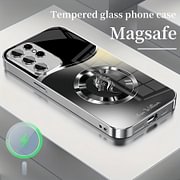 Dragon Ring Magsafe Tempered Glass Case Cover for Samsung S Series
