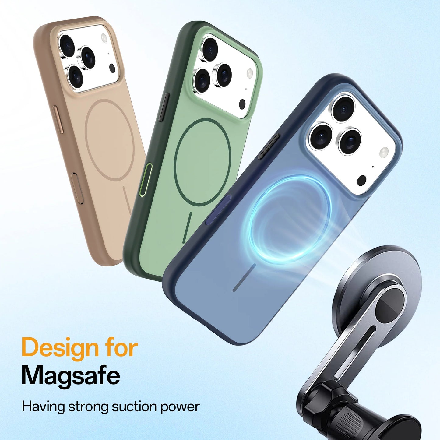 Matte Back Panel with Soft Silicone Edge Case Cover for iPhone