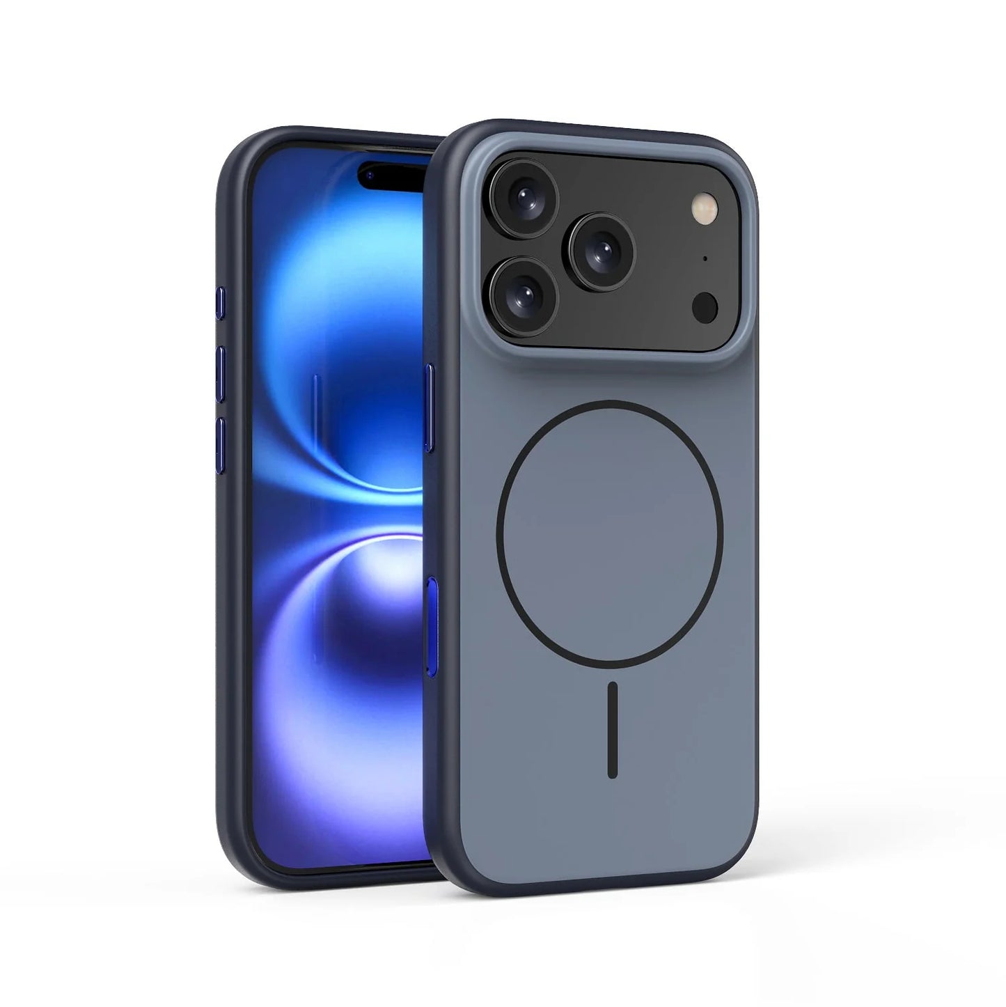 Matte Back Panel with Soft Silicone Edge Case Cover for iPhone
