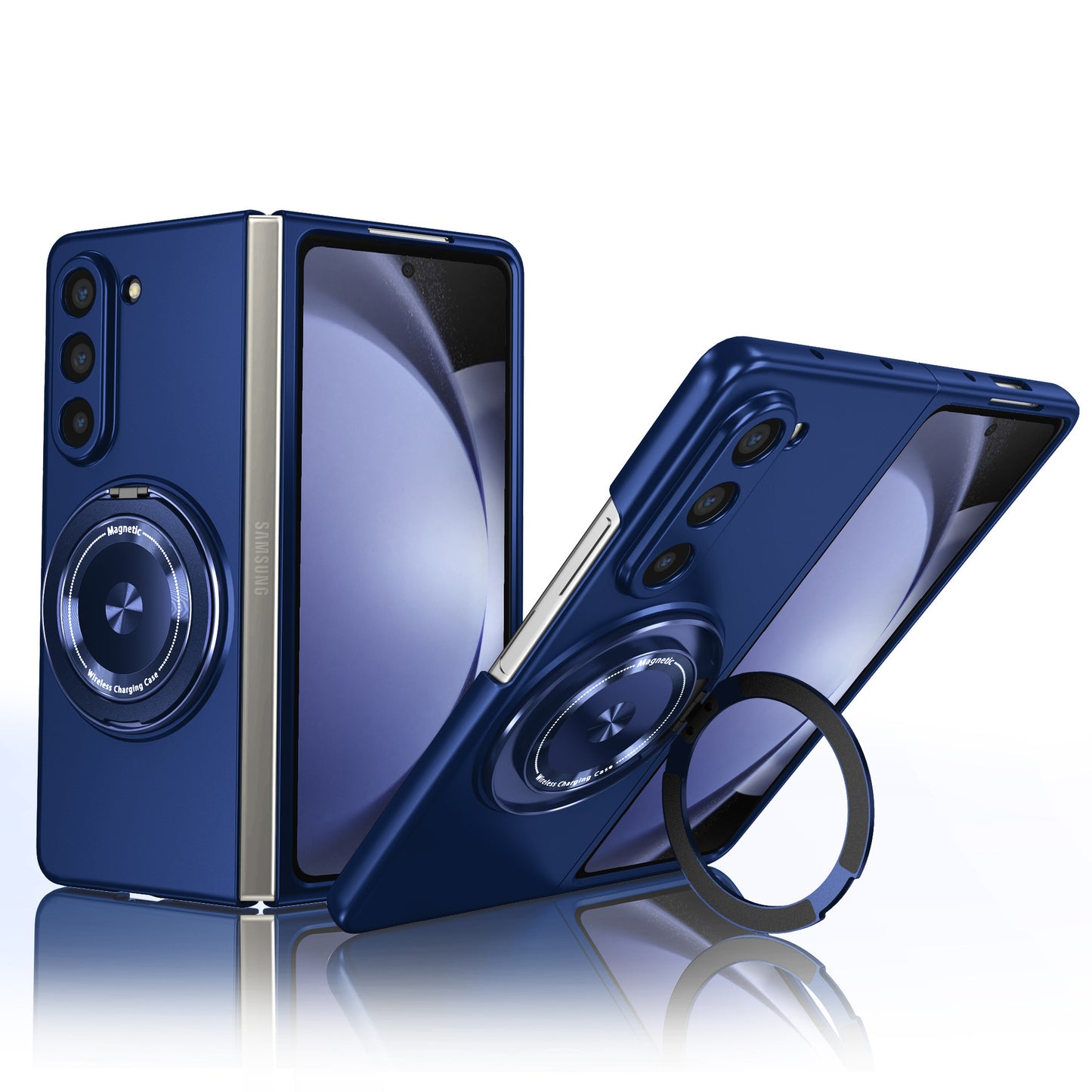 Magnetic Pro Rotary Unzip Case Cover for Samsung Fold Series
