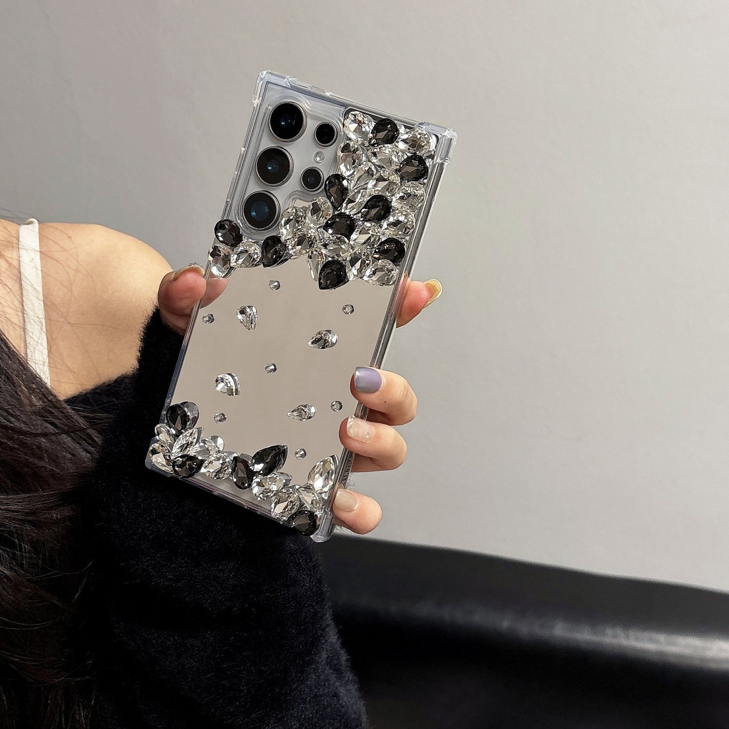 Oversized Diamond Mirror Case Cover for Samsung S Series