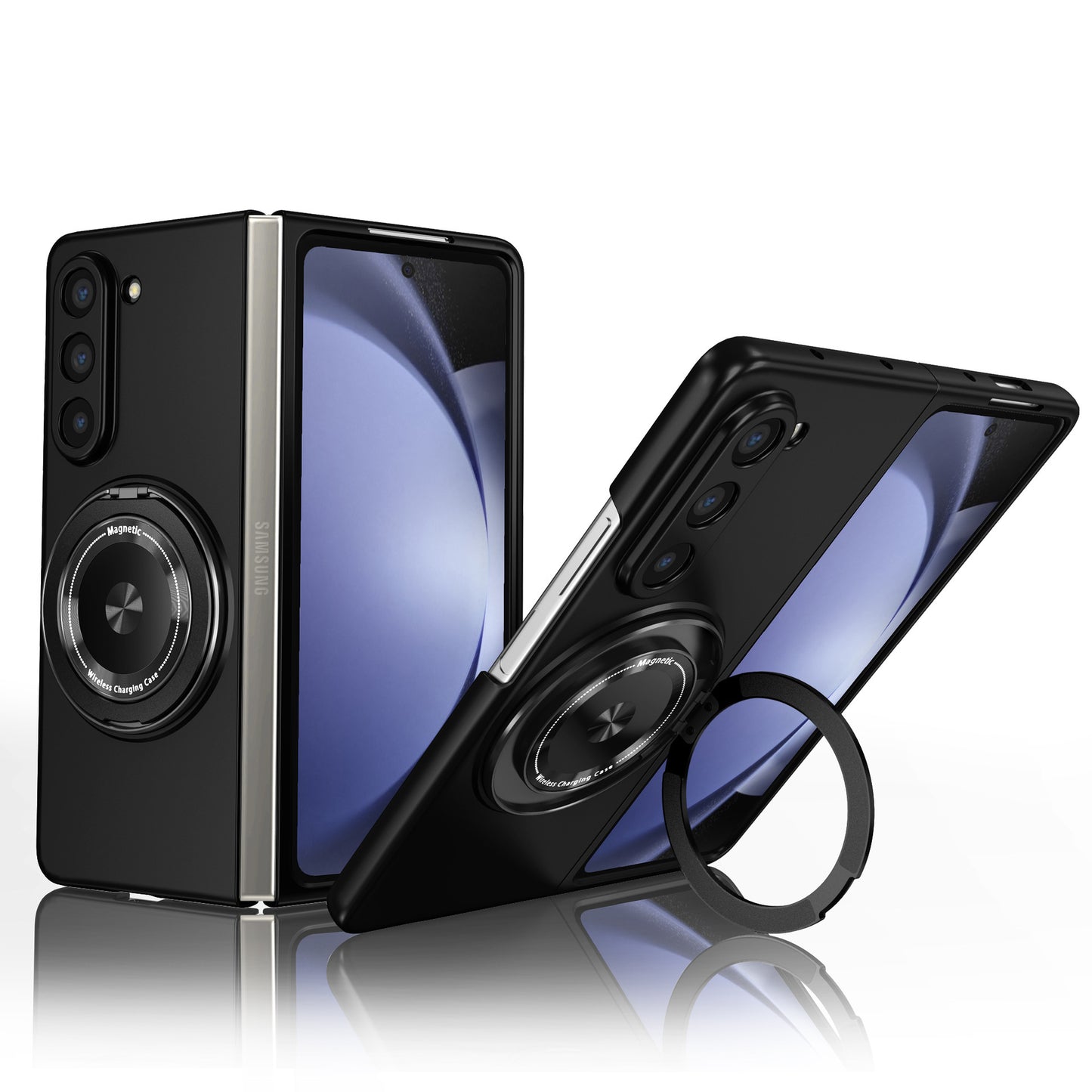 Magnetic Pro Rotary Unzip Case Cover for Samsung Fold Series