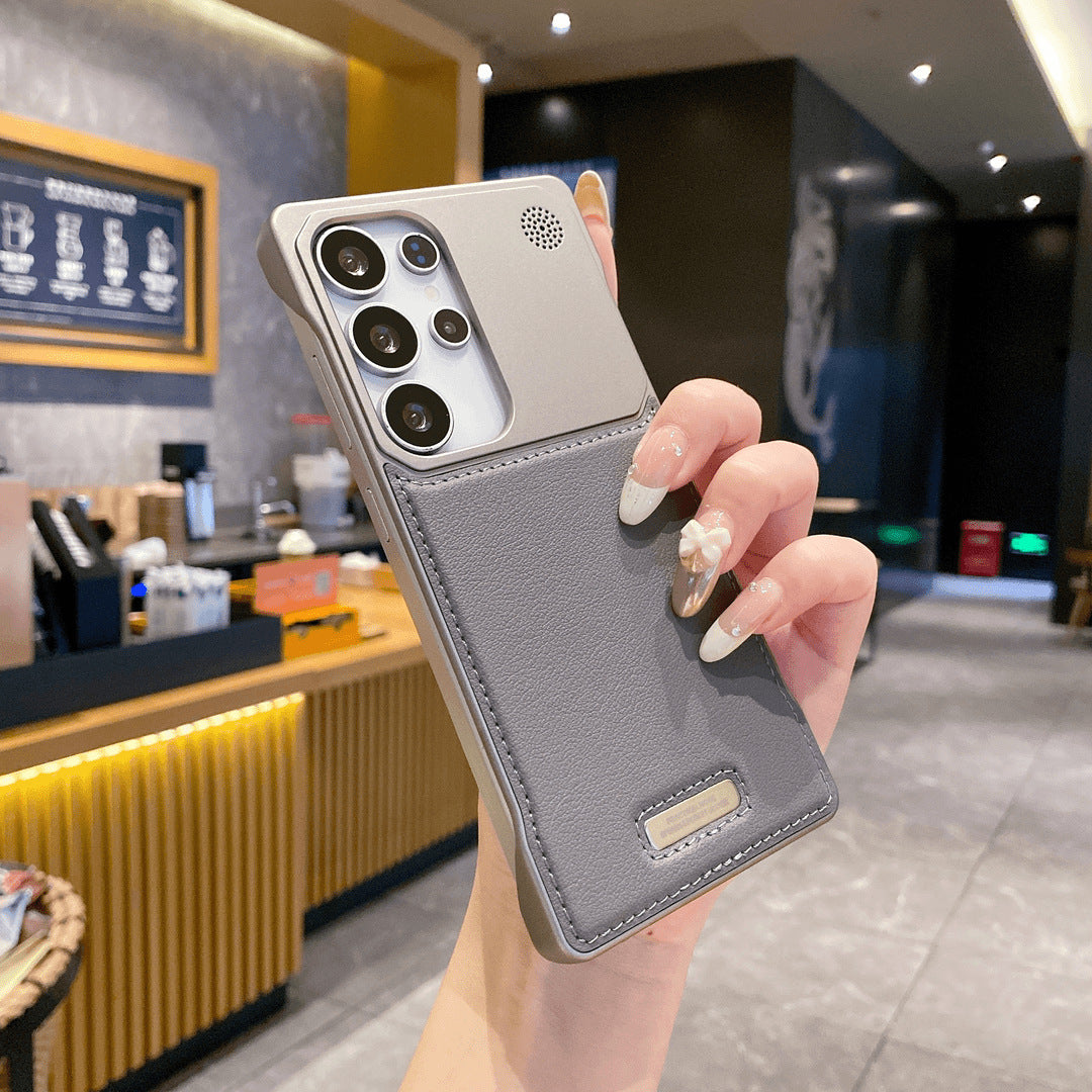 Metal Leather 2-in-1 Case Cover for Samsung S Series