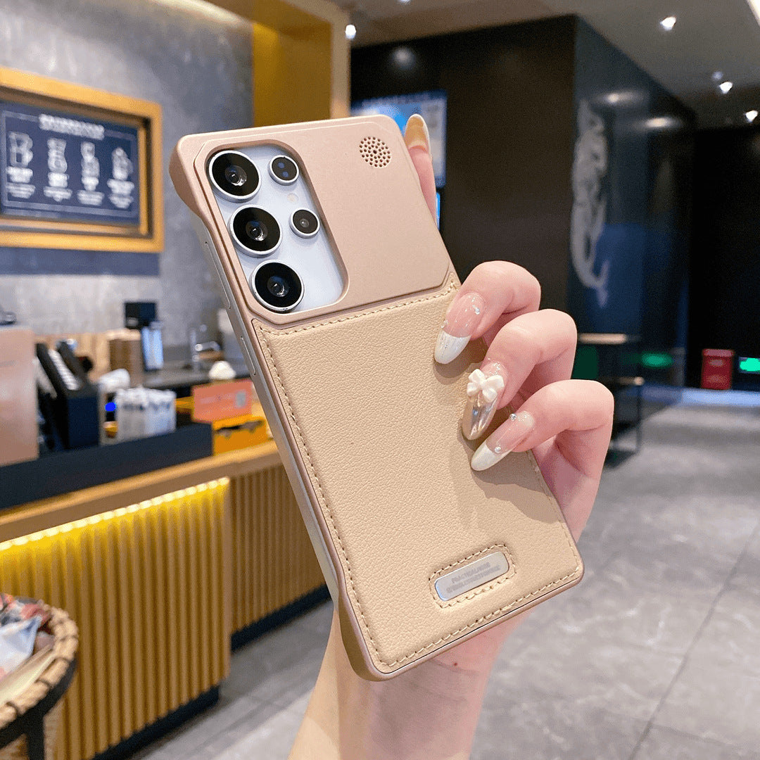 Metal Leather 2-in-1 Case Cover for Samsung S Series