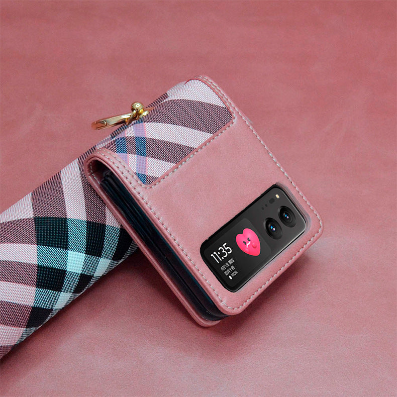Hand-stitched Leather Case Cover for Samsung Flip Serie