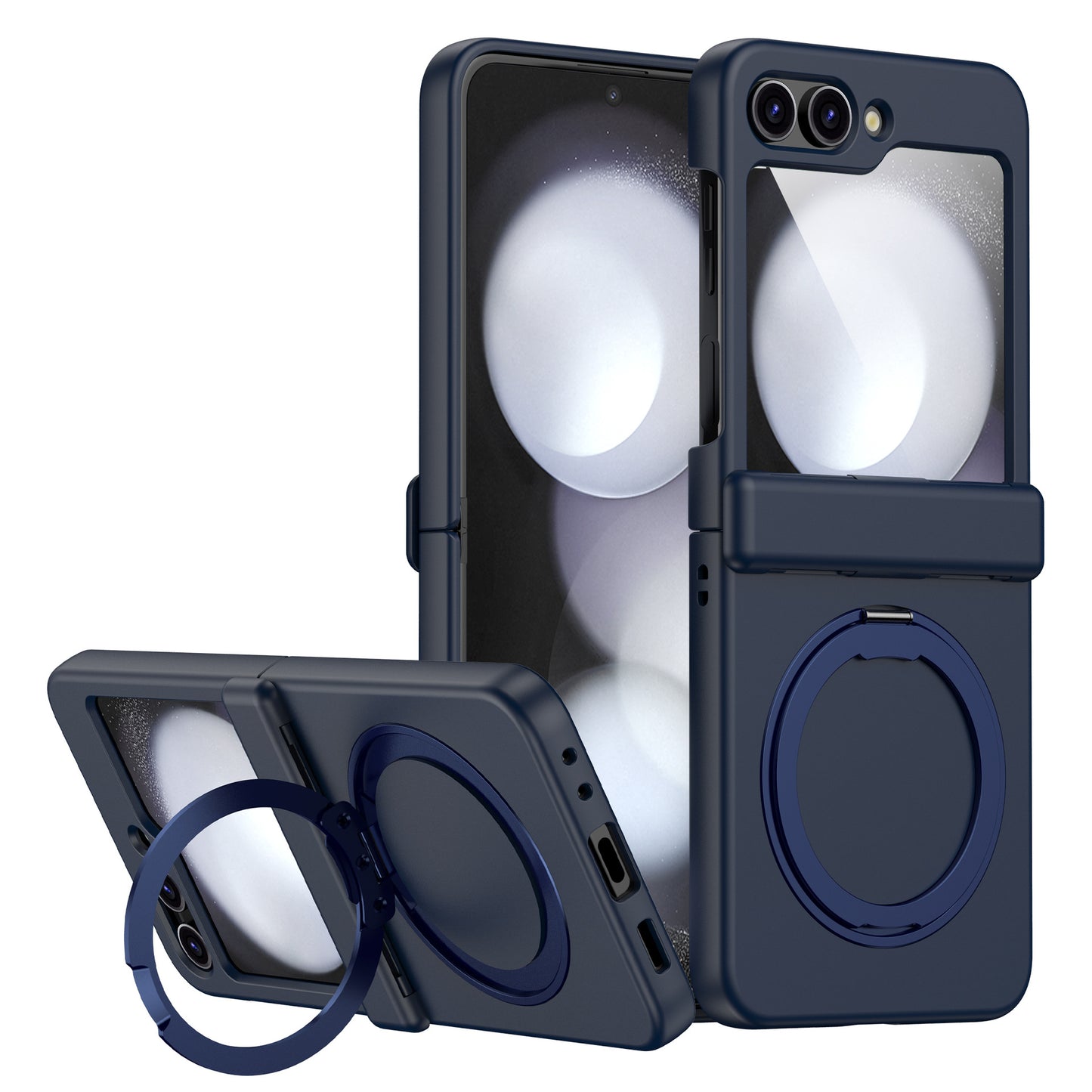 Solid Color Case with Folding Magnetic Stand Case Cover for Samsung Flip Series