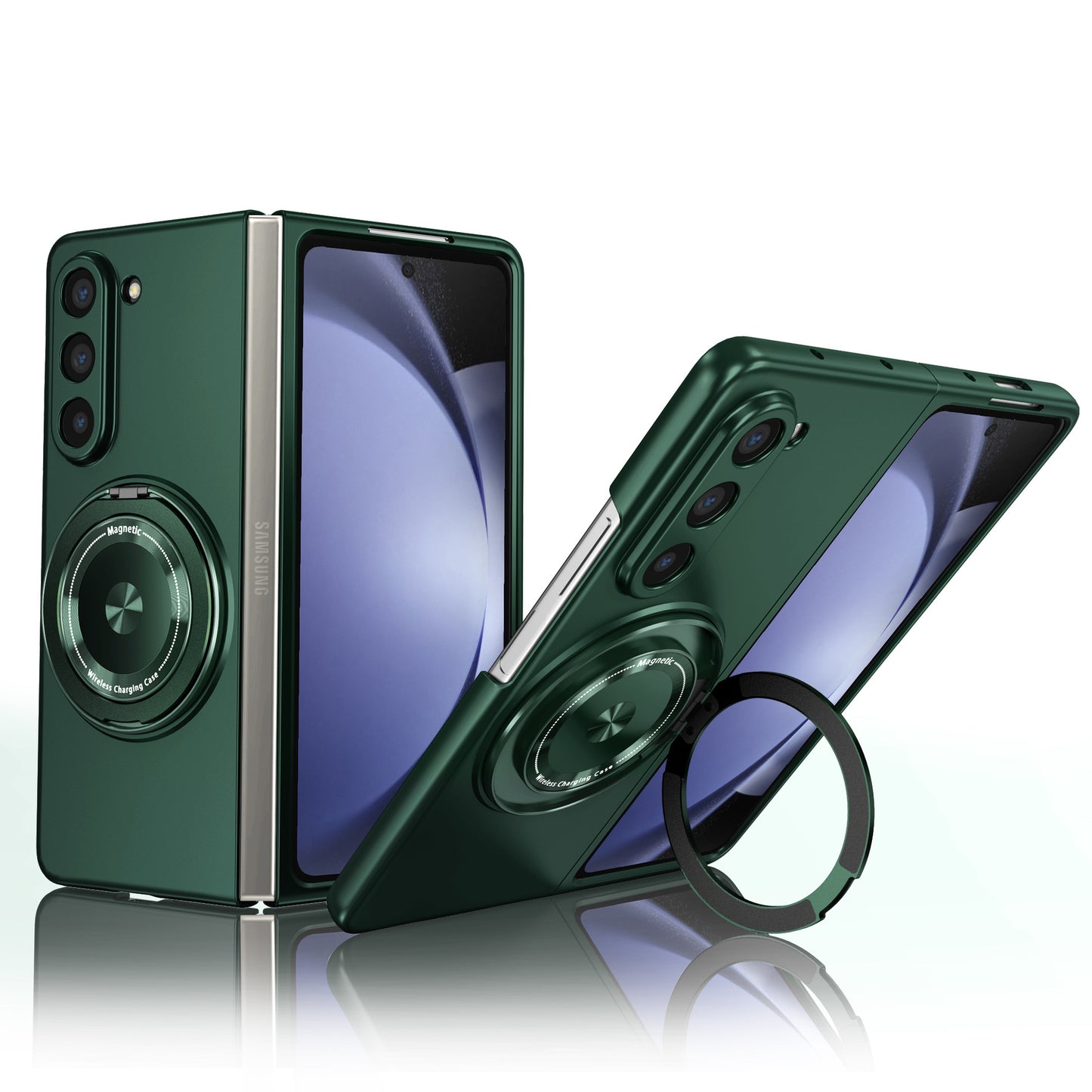 Magnetic Pro Rotary Unzip Case Cover for Samsung Fold Series