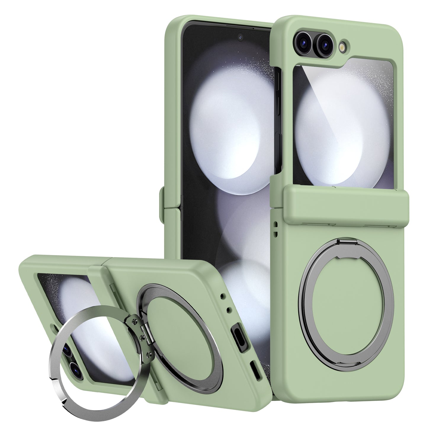 Solid Color Case with Folding Magnetic Stand Case Cover for Samsung Flip Series