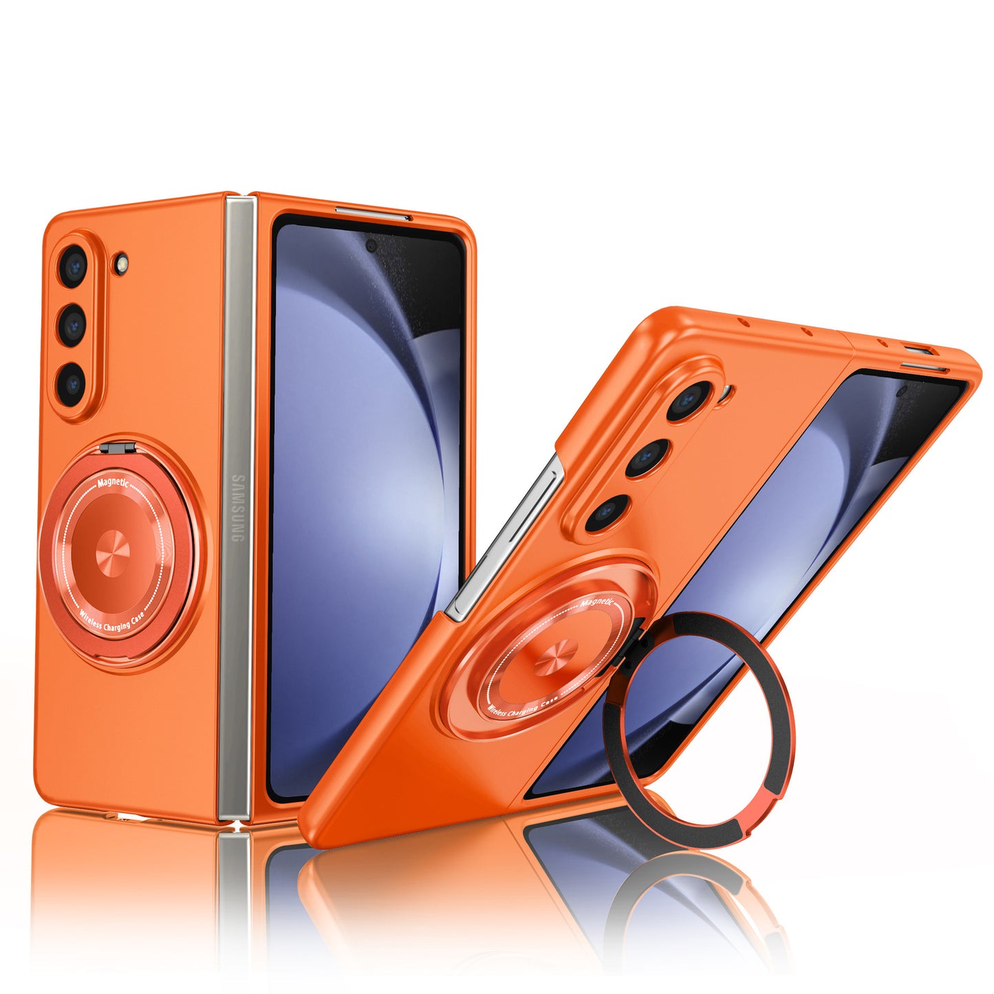 Magnetic Pro Rotary Unzip Case Cover for Samsung Fold Series
