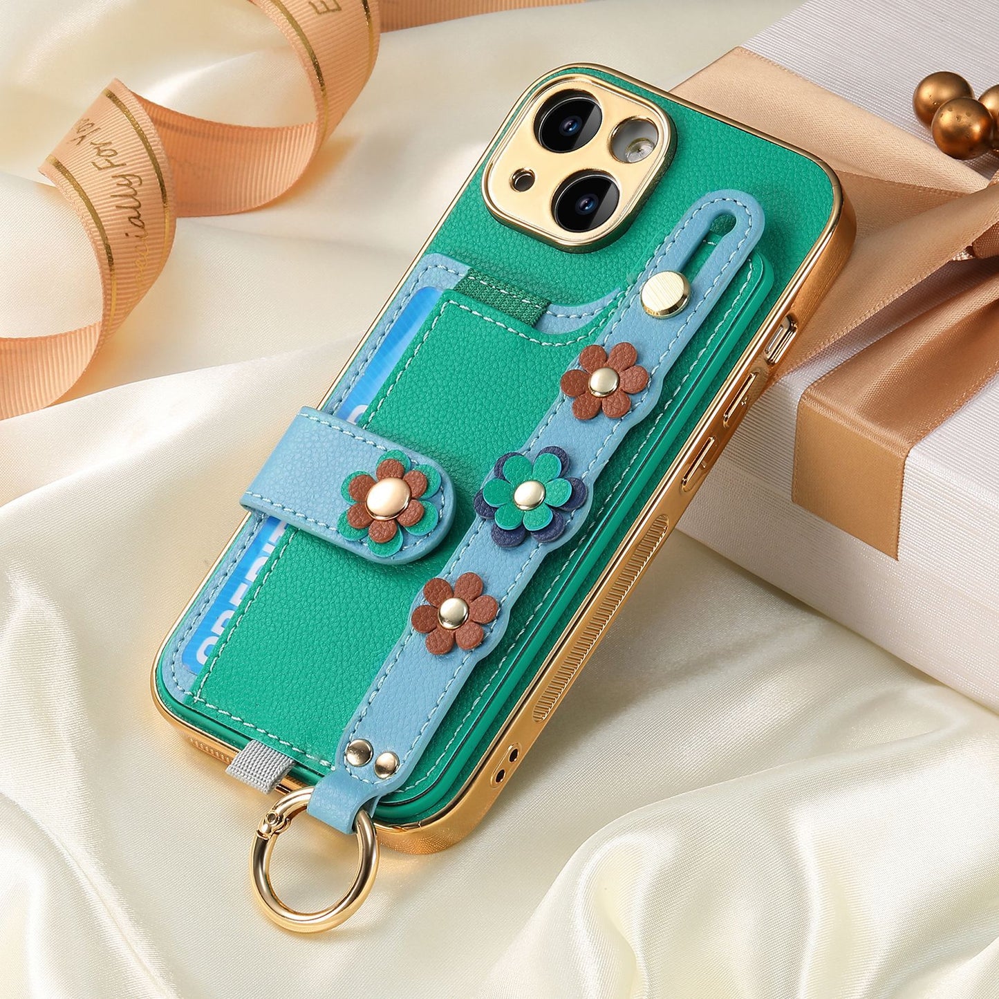 Colorful Leather Flower Case Cover for iPhone