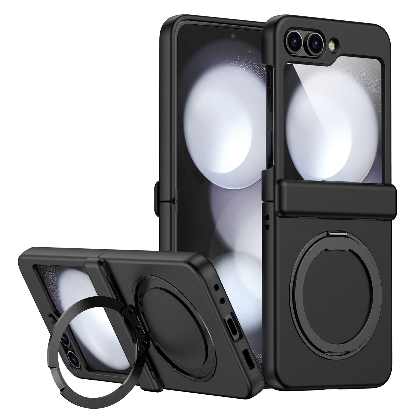 Solid Color Case with Folding Magnetic Stand Case Cover for Samsung Flip Series