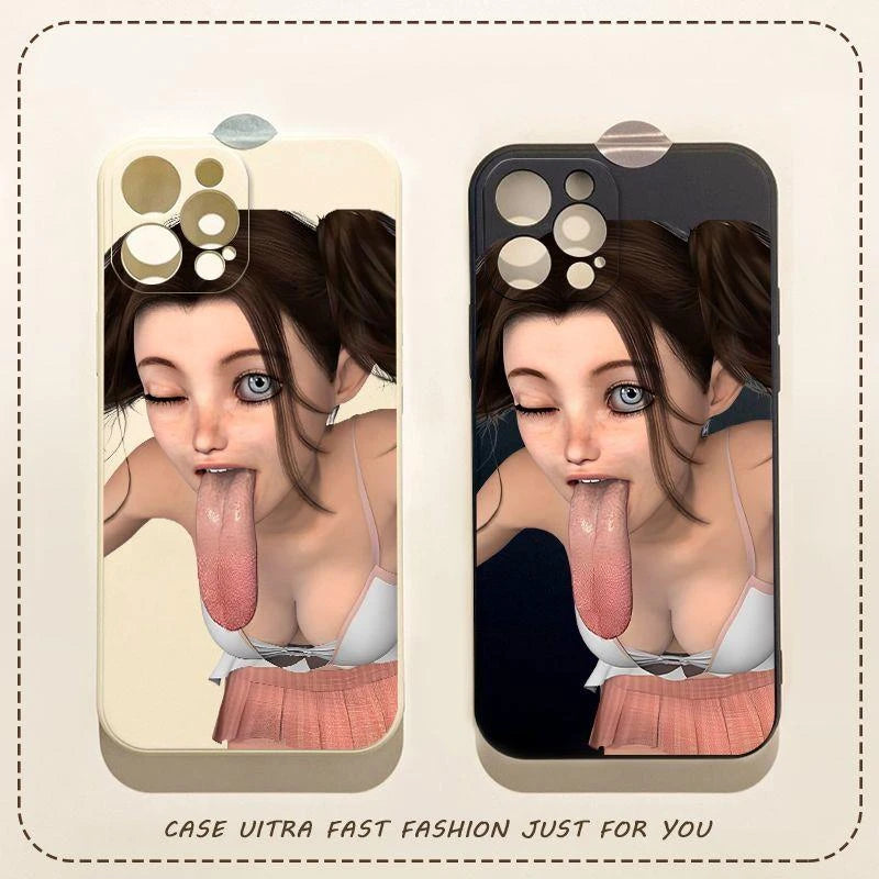 Fashion Selfie Transparent Case Cover for iPhone