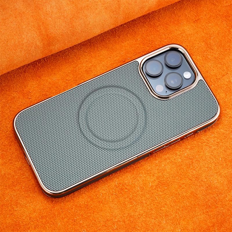 Leather Strong Magnetic Suction Ring Case Cover for iPhone