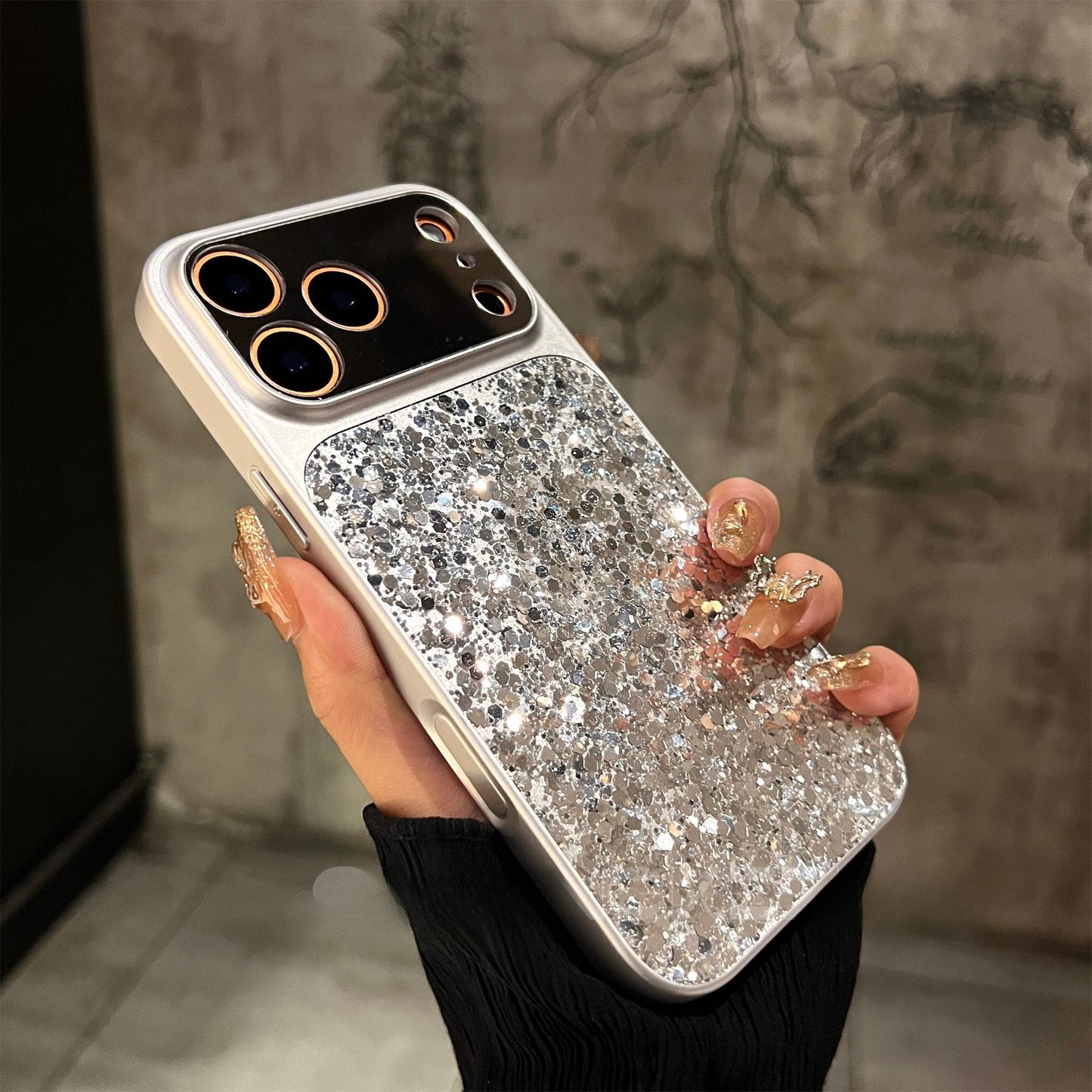 Glitter and Sequins Large Window Lens Protective iPhone Case - Buy 2: FREE SHIPPING🛫 & 40% OFF 2nd🔥