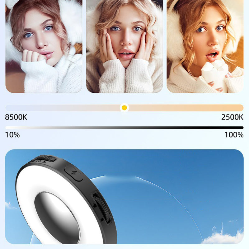 3-in-1 Magnetic Phone Light With Built-in Mirror