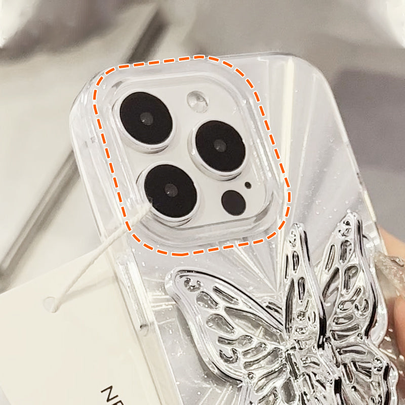 Butterfly Stand Metallic Gray Phone Case Cover for iPhone - Buy 2: FREE SHIPPING🛫 & 40% OFF 2nd🔥