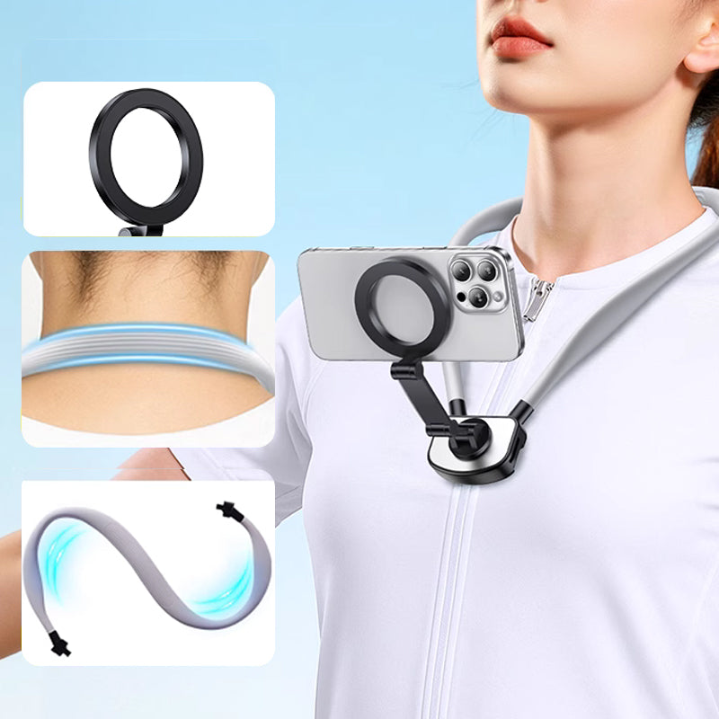 U Shape Magnetic Silicone Neck Phone Holder