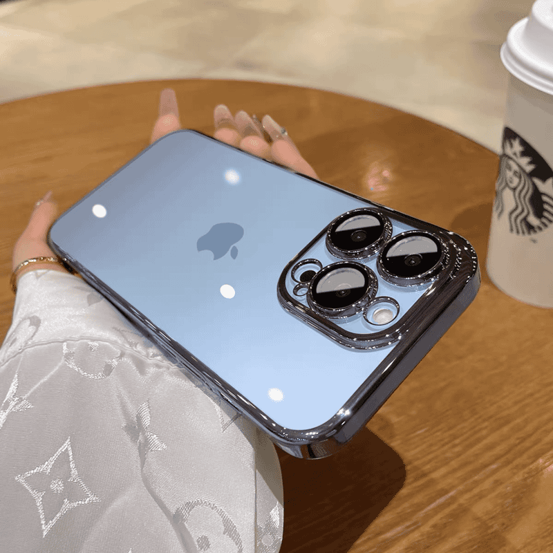 Electroplated Frame Anti-Oxidation Transparent Case for iPhone