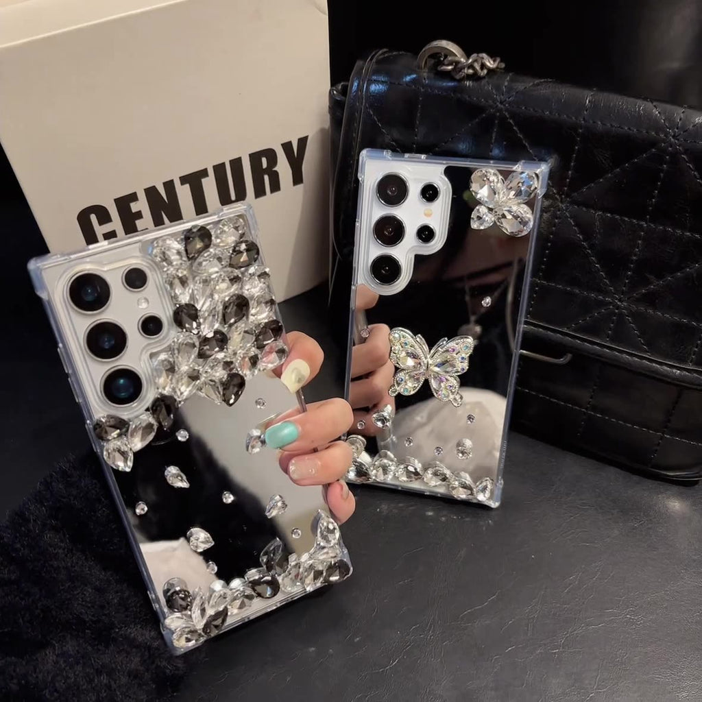 Oversized Diamond Mirror Case Cover for Samsung S Series