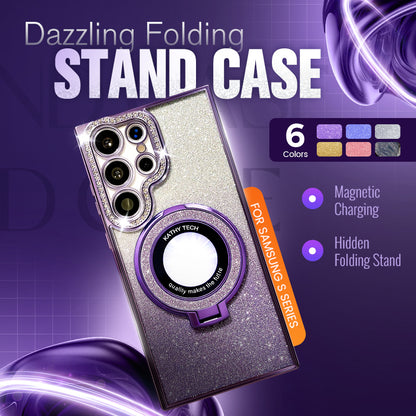 Dazzling Folding Bracket That Sparkles Case Cover for Samsung S Series