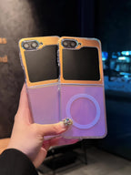 Laser Color Changing Case Cover for Samsung Flip Series