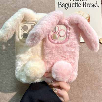 Plush Rabbit iPhone Case - Includes a Free Plush Bracelet