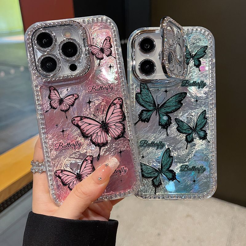Butterfly Folding Stand Case Cover for iPhone