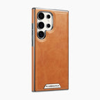 Leather Exterior and Suede Interior Luxury Case Cover for Samsung S Series