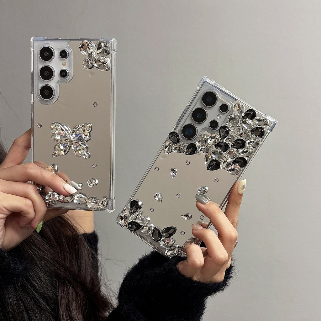 Oversized Diamond Mirror Case Cover for Samsung S Series