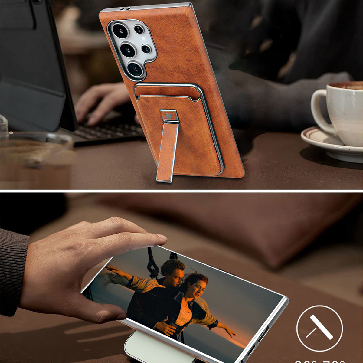 Leather Magnetic Card Case Holder Case Cover for Samsung S Series