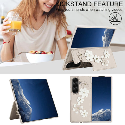 Leather Hand Strap Card Case Cover for Samsung Fold Series