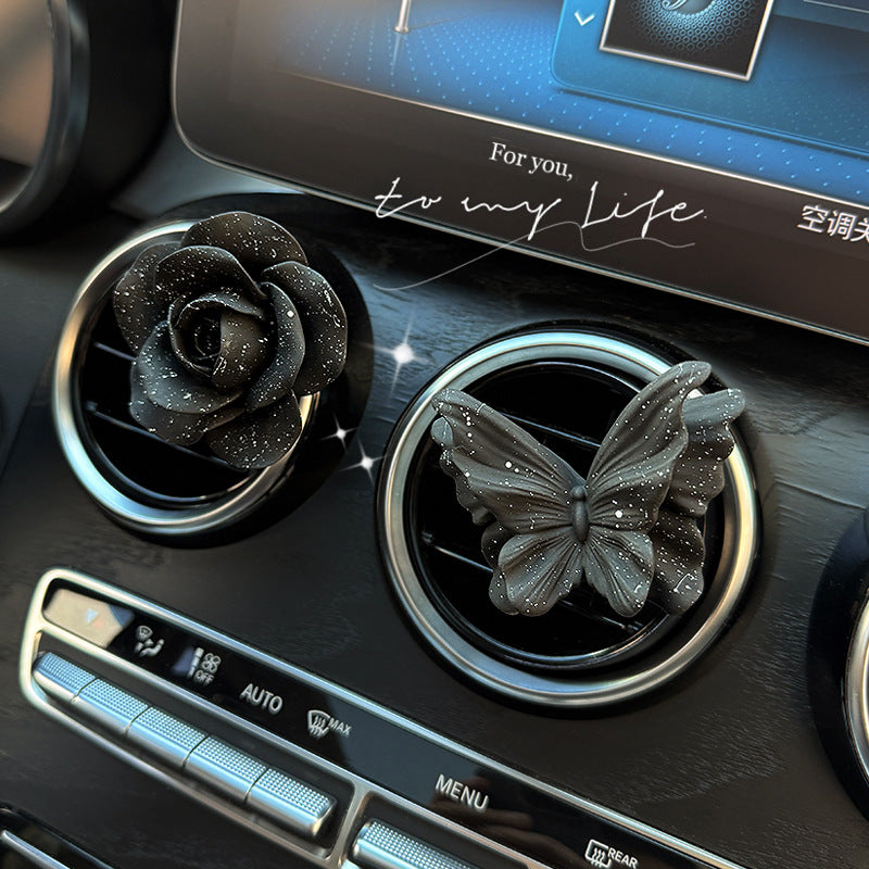 🦋✨ Midnight Bloom Vent Charm - Where Mystical Beauty Meets the Open Road ✨🌙