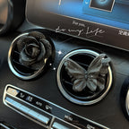 🦋✨ Midnight Bloom Vent Charm - Where Mystical Beauty Meets the Open Road ✨🌙